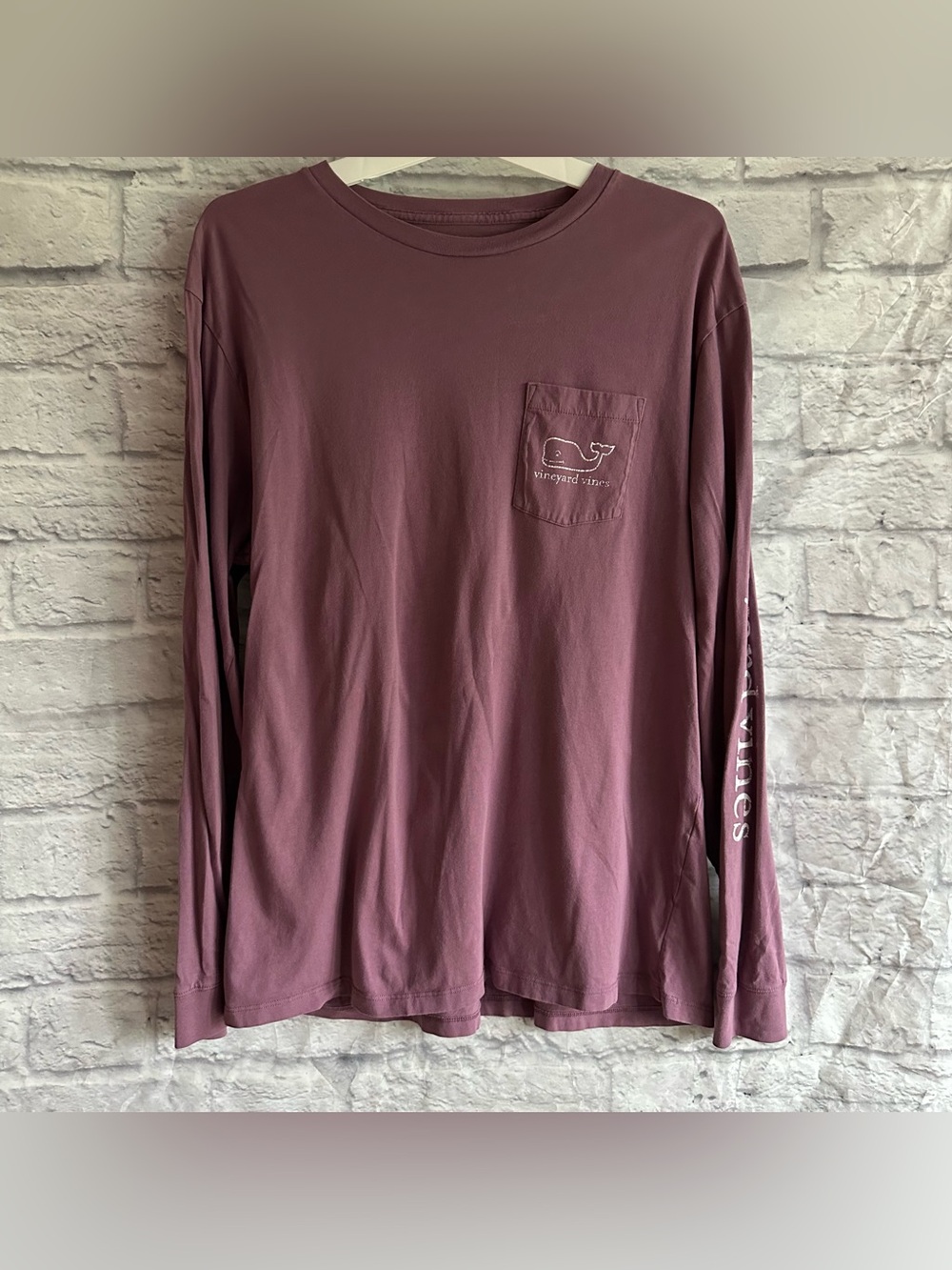 PREOWNED VINEYARD VINES PURPLE LONG SLEEVE MENS TSHIRT LARGE L
